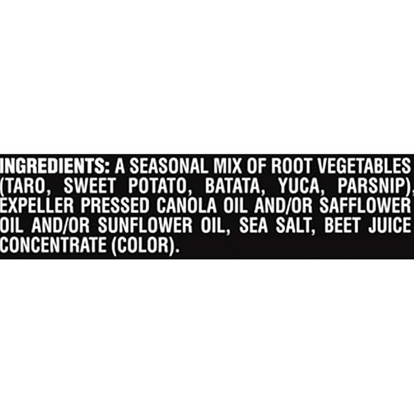 TERRA VEGETABLE CHIPS, ORIGINAL CHIPS WITH SEA SALT, 6.8 OZ