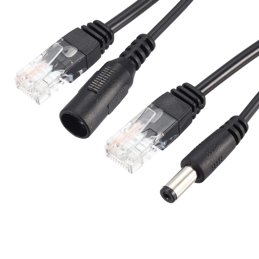 uxcell 4pair POE Splitter Injector Kit DC 12V Power Over Cable