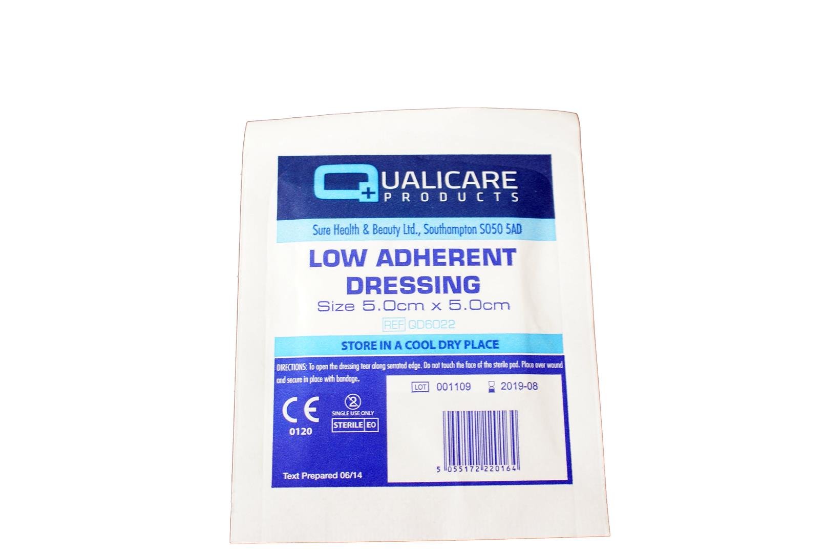 Low Adherent Dressings - 5cm x 5cm (x 100) by Qualicare Products