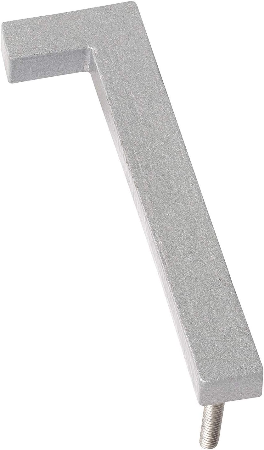 Address Signs - Montague Metal Products MHN-04-F-SR1-1 Solid Aluminum Modern Floating Address House Numbers, 4