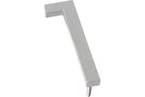 Montague Metal Products MHN-04-F-SR1-1 Solid Aluminum Modern Floating Address House Numbers, 4", Powder Coated Silver