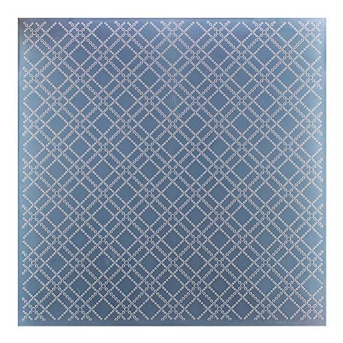 Kwan Crafts Large Size Dots Grid Plastic Embossing Folders for Card Making Scrapbooking and Other Paper Crafts, 19.8x19.8cm