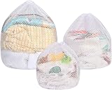 Flintronic 3PCS Drawstring Mesh Laundry Bags 30x40 40x50 50x60 Coarse Mesh view 8