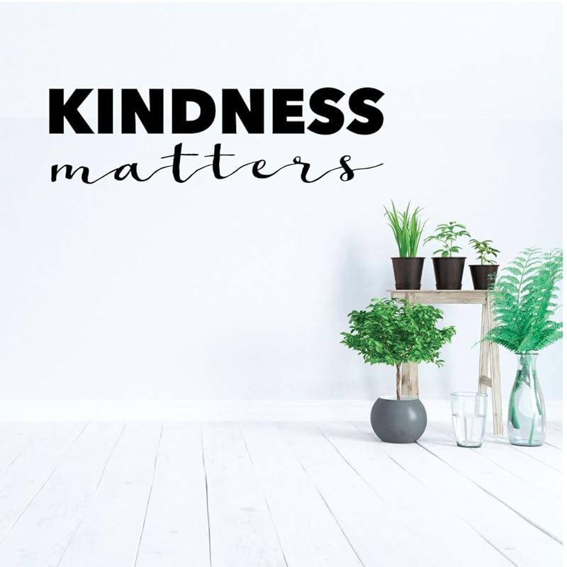 Kindness Wall Decal Matters Inspirational Quote Vinyl Sticker Art Decoration for