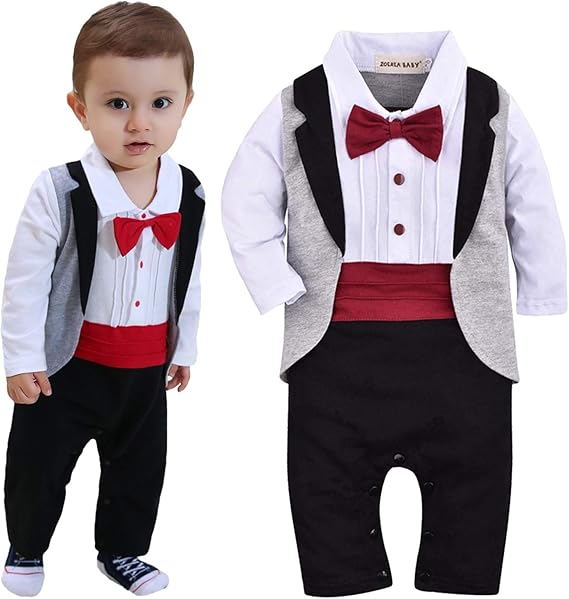 baby boy occasion romper