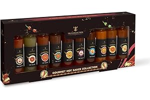 TILZ COLLECTION Hot Sauce Gift Set - Chilli Gifts For Men And Women 10 Chilli Hot Sauce Food Collection Jalapeno Sauce, Habanero Hot Sauce, Scotch Bonnet Sauce - Christmas Food Gifts Perfect For One Chip Challenge