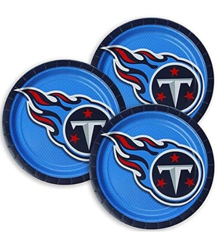thumbnail image 2 of Tennessee Titans Party Plates - Pack Of 8 9-Inch Team Dinnerware For Game Day & Celebrations 2 of 14