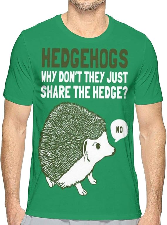 Amazon Co Jp 面白いハリネズミ Tシャツ メンズ 半袖 夏 薄手 吸汗速乾 汗染み防止 快適な おもしろ おしゃれ 服 ファッション小物