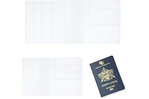 Qancekoo 5 PCS Plastic Passport Protective Covers Clear Passport Holder