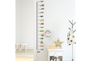 Dreothy Cartoon Car Height Growth Chart for Kids Removable Measure Wall Ruler for Children Nursery Wall Decor Baby Bedroom Toddler Living Room Playroom Decor (Car)