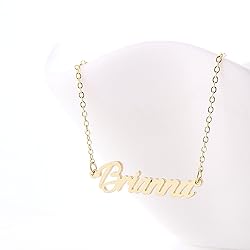 AOLO Gold Plated Cursive Names Necklace Friendship