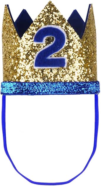 IEFIEL - Diadema para niña con corona para cumpleaños, recién nacido