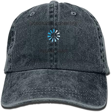 Johnflick Adults Denim Hats,Sarcastic Comment Loading,sports Cap,baseball Hats, Washed Denim Polo Style Baseball Cap Hat