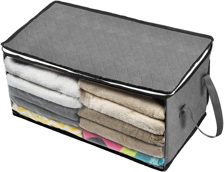 Lsgepavilion Large Capacity Storage Bag Folding Under Bed Quilt Blanket