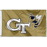 College Flags & Banners Co. Georgia Tech Yellow Jackets Gold Logo Large Grommet Banner Flag