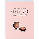 Cute Anniversary Birthday Card for Boyfriend, Wife, Girlfriend, Husband, Him Her - Punny Love Greeting Card, Blank Inside (Re