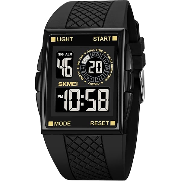 Amazon.com: XCZAP Men's Luminous Square Digital Sports Watch