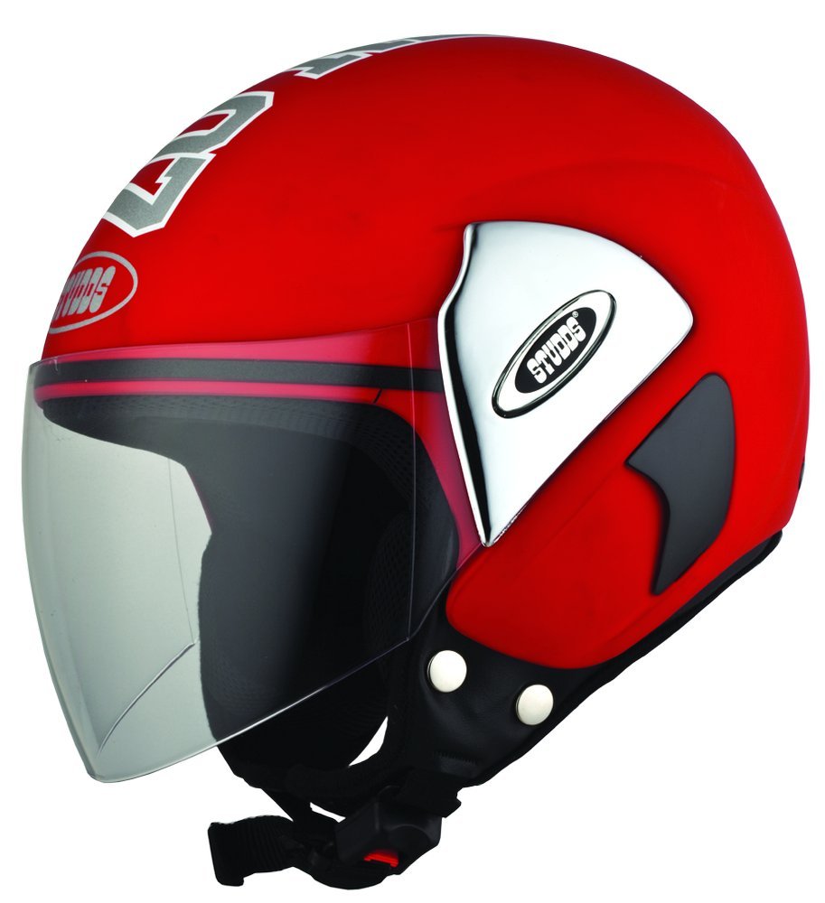 Studds Cub 07 Half Helmet (Red, M) Amazon.in Car & Motorbike