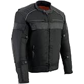 Milwaukee Leather Men's Armored Textile Motorcycle Rider Jacket-Year Round Wear