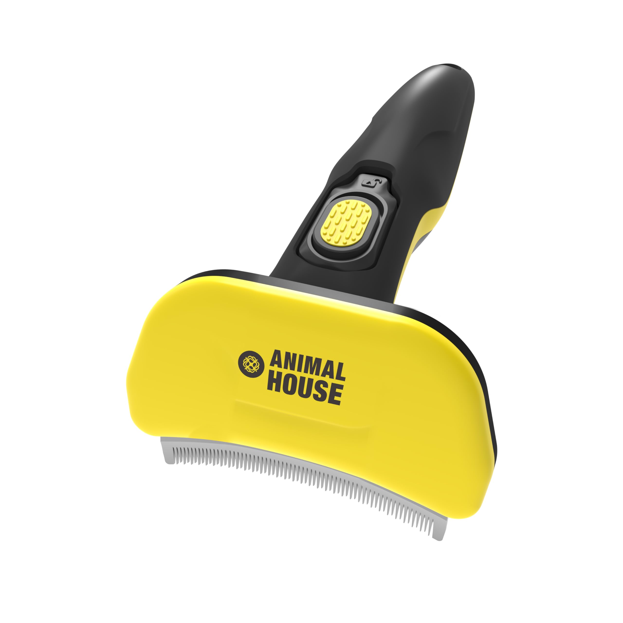 Animal House - Elite Grooming Tool: Professional Hair Reduction Brush, Suitable for Dogs and Cats of All Sizes and Hair Types, with Self-Cleaning Technology (DESHED, 1)