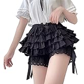 Vibsion Womens Lolita Bloomers Plush Ruffles Pumpkin Pants Bottom Shorts