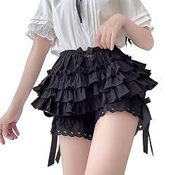 Vibsion Womens Lolita Bloomers Maid Ruffles Pumpkin