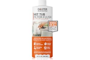 Bio Ouster Hot Tub Filter Cleaner Soaking Solution - Removes Gunk & Improves Filter Life & Efficiency - Hot Tub Cleaner & Spa Chemicals - Made in USA (32oz)