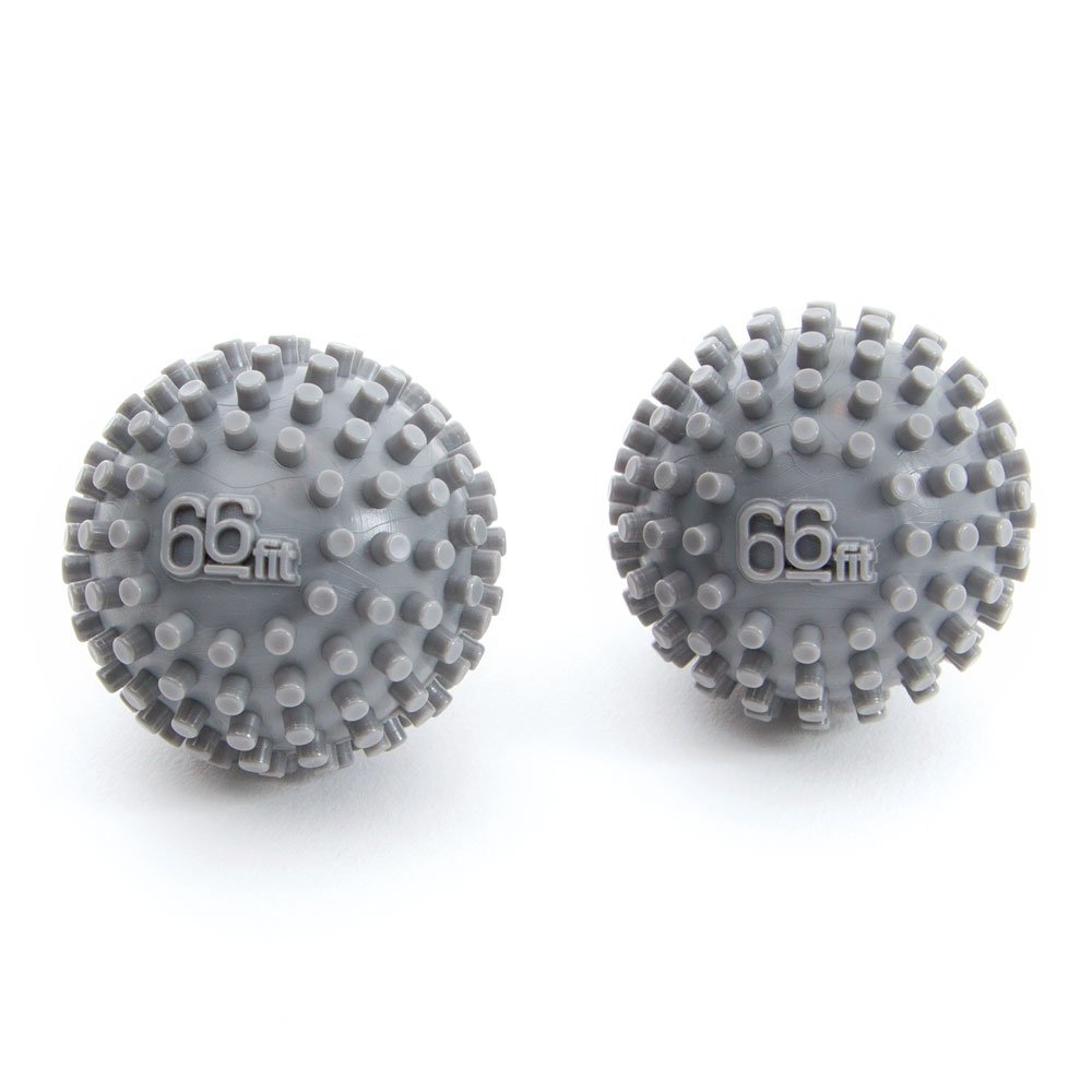 66fit Hand and Foot Massage Balls x 2pcs - Stress Reflexology Trigger Point Myofascial Release Ball