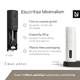 LARS NYSØM Electric Salt & Pepper Grinder Set USB Rechargeable Black/White view 4