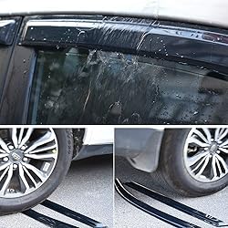 Wensdy 4Pcs Side Window Deflector Visor Rain Guard