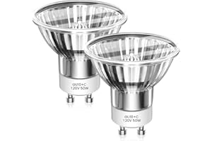 KOHEOPT GU10 Halogen Bulb 120V 25W 2pcs Candle Warmer,2700K Dimmable Replacement for Candle Warmer Wax Burner Track Light Bulbs, Range Hood Light Bulbs Warm White Light