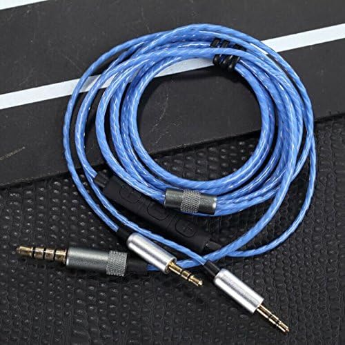 Replacement Cord for Sol Republic Master Tracks HD V8 V10 V12 X3 Series DIY Headphone Upgrade Cable Headphones Earphone (Blue)
