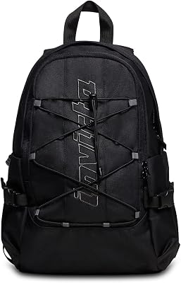 Zaino Ufficio Act, Nero, Zaino con Tasca Porta PC Portatile Fino A 14", Tasca Porta Borraccia e Tasca con Organizer, Scuola, Lavoro, Viaggio & Tempo libero, Unisex