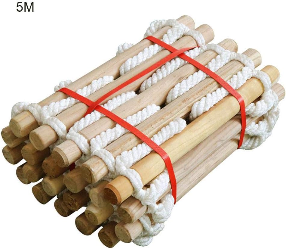 CARTEY Emergency Fire Escape Ladder Flame Resistant Safety Rope Ladder With Hooks – Fast To Deploy & Easy To Use - Compact & Easy To Store - Reusable
