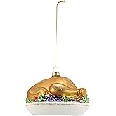 Primitives by Kathy Glass Ornament - Holiday Turkey Christmas Ornament Holiday Décor Hanging Tree Decorations Festive Old World Vintage Style Themed Gift