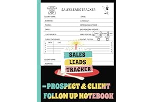 Sales Leads Tracker - Prospect & Client Follow Up Notebook