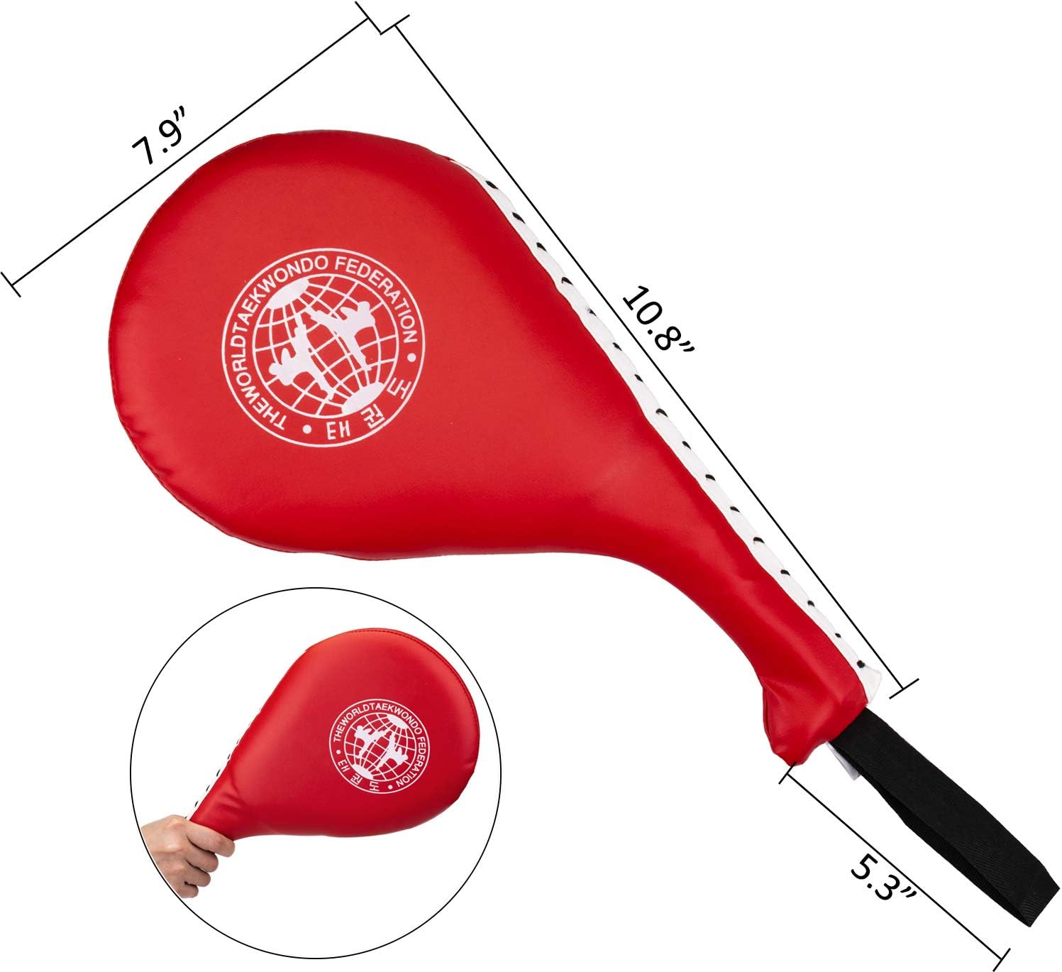 Nicunom 2 Pack Taekwondo Kick Pads, Durable Striking Pad Target TKD Karate Martial Arts Strike Targets Kickboxing Training, Red : Sports & Outdoors