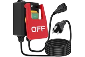 Paddle Switch for Table Saw, 110V Single Phase On/Off Switch Router Table Switch, Emergency Stop Switch for Table Saw, Router