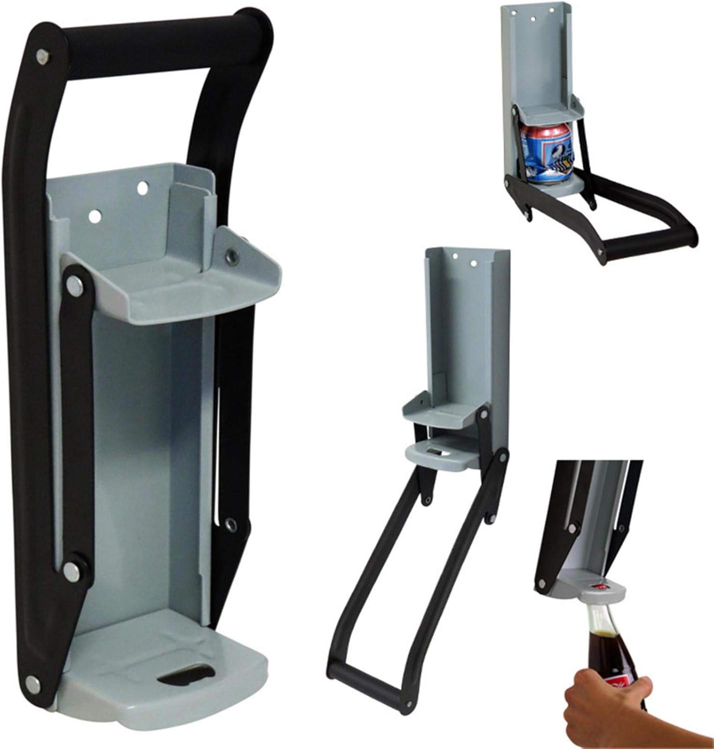 16 oz Steel Can Crusher/Bottle Opener,Recycling Heavy Duty Large Metal