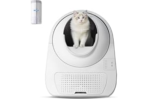 CATLINK Self Cleaning Cat Litter Box, Auto Safety Sensors for Multiple Cats 3.5～22 pounds, Double Odor Removal with Trash Bags(Young Version)