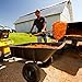 Polar Trailer 9393 LG7 Lawn and Garden Utility Cart, 65 x 31 x 28-Inch 600 Lbs Load Capacity 10 Cubic Feet Tub Quick Release Tipper Latch Tilt-and-Swivel Dumping and Hauling Cart, Black