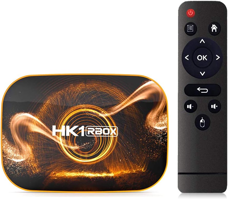 Android 10.0 TV Box,2020 Newest Version HK1 RBOX RAM 4GB ROM 128GB Quad-Core RK3318 Dual Band 2.4/5.0G Wfi/H.265/ USB 3.0/ 100M LAN/ 3D/ 4K Ultra HD/BT 4.0 Android TV Box