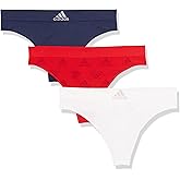 adidas womens Seamless Thong Underwear 3-pack