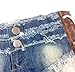 Soojun Women's Low Rise Side Straps Cheeky Mini Denim Shorts Clubwear, US 4-6, Style 1