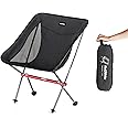 Naturehike Camping Chair, Foldable Chair with Storage Bag, Outdoor Portable Chair for Adults, Lightweight, Supports 330lbs, Backpacking Chair for Fishing, Hiking, Beach, Lawn