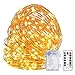 TingMiao Fairy Lights 32.8ft 100 LED String Lights Battery Operated with Remote Waterproof Copper Wire Lights for Indoor Decorative Lights (Warm White) primary