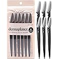 Kitsch Dermaplaning Tool - Face Razors for Women and Men, Eyebrow Trimmer and Face Shaver, Facial Hair Removal, Facial Razors for Women and Men, Dermaplane Razor - 6 pc Black