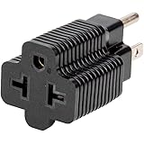 [4-in-1] 15 Amp Household AC Plug to 20 Amp T Blade Adapter,5-15P to 5-20R,5-15P to 6-15R,5-15P to 6-20R, 4 in 1 AC Power Ada