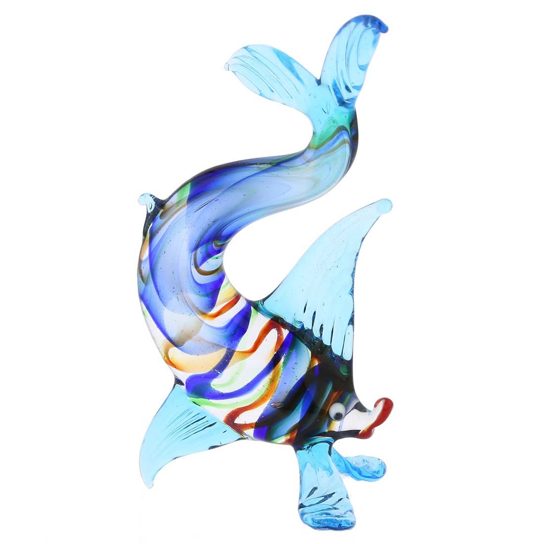 Glass Of Venice Murano Glass Striped Elongated Fish