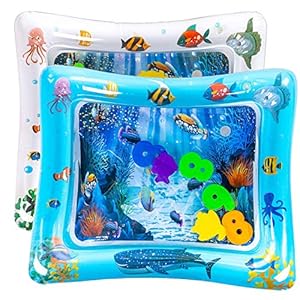 luck sea Tummy Time Inflatable Water Play Mat Playmat Sensory Activity Toy for Infant Toddlers Baby Girl Boy 3 to 18…